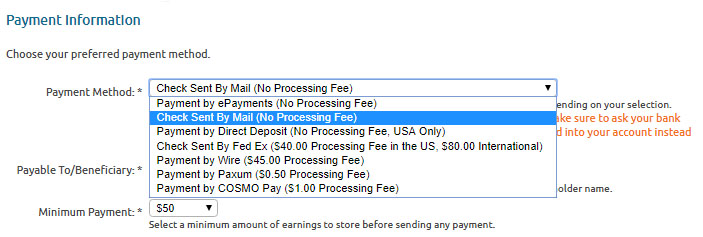 chaturbate payment methods