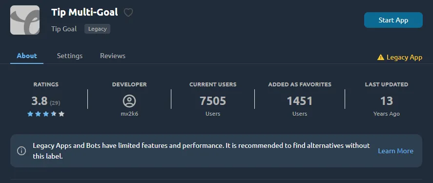 Multi-Goal configuration showing color and font customization